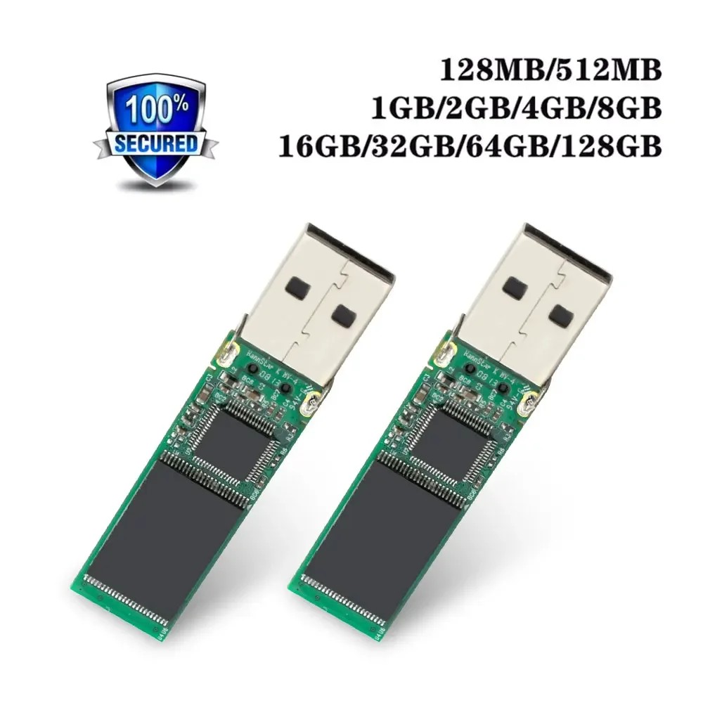 10-100pcs Usb 128GB 2.0 Semi-finished Chip USB 2. 0 Flash Drive Pendrive 2GB 4GB 8GB 16GB 32GB 64GB
