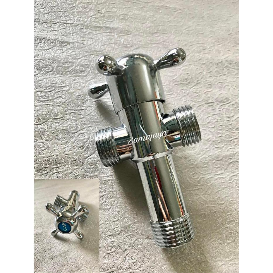 Paloma - Stop Kran Shower Tee Kran Toilet Monoblock Doube Cabang