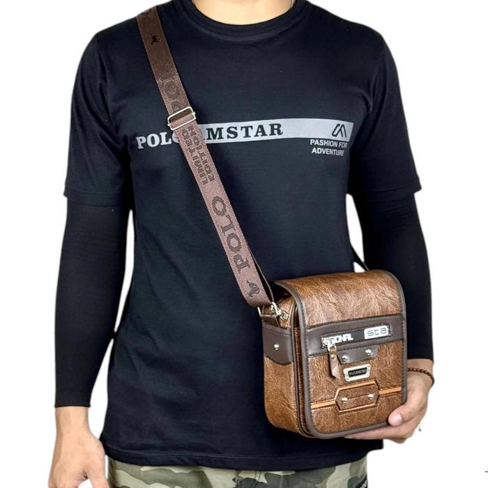 Tas Selempang Pria Tas Pria Tas Polo Tas Selempang Kulit Pu Leather Original Polo Amstar