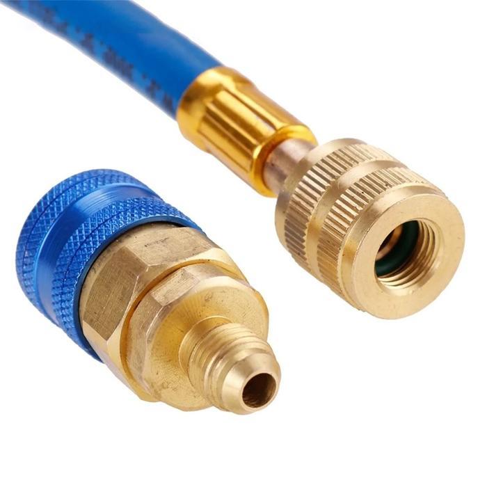 Alat Injeksi Injector Oli Freon Mobil Ac R12 R134A 2 Ons 1/4 Tabung Pengisi Cairan Pendingin Cairan
