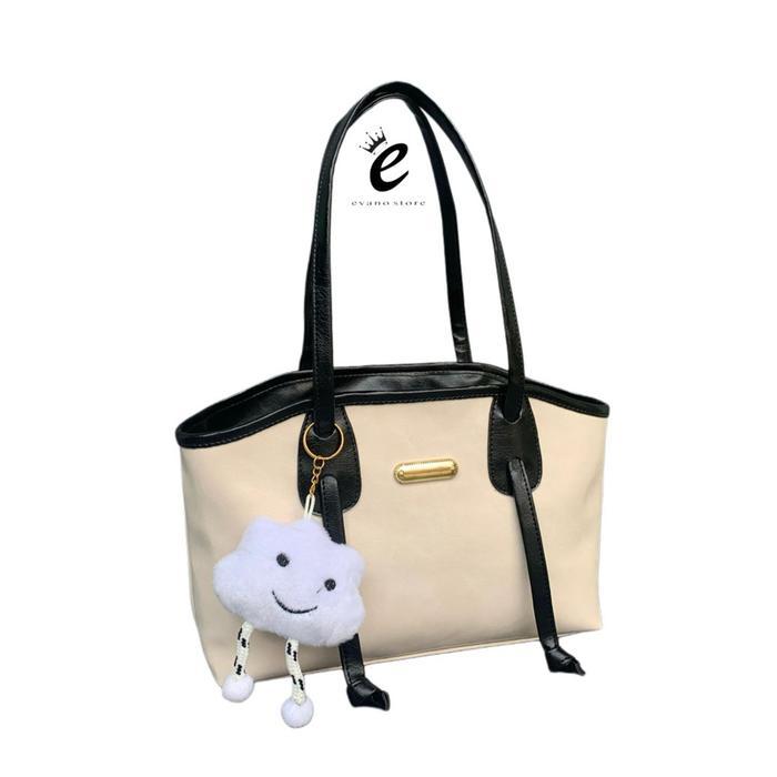 [Beli Lokal] Amira Totebag Bahu Wanita Kekinian/Tas Bahu Kuliah Terbaru (Free Boneka) Pasti Ori