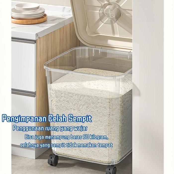 "New" MiniMalisBox dispenser beras estetik rice box 25kg aesthetic tempat beras aesthetic storage