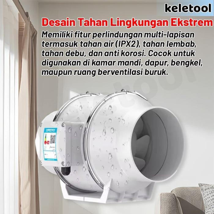 4/6/8 Inch Exhaust Fan Booster Fan Inline Duct Kitchen Extractor Metal Exhaust Fan Booster Fan