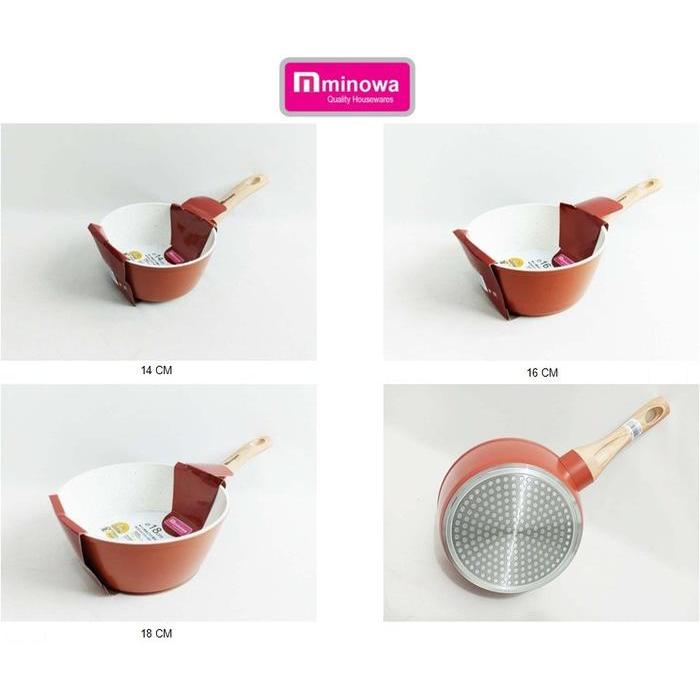 Panci Mpasi Sauce Pan Mini White Marble Ceramic Minowa By Yoshikawa