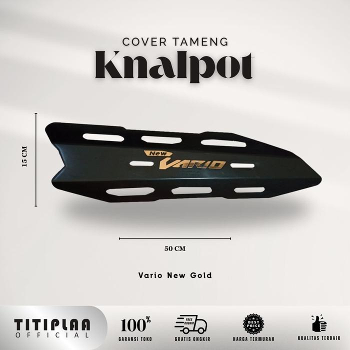 "New" Cover Knalpot Vario New Gold Tutup Knalpot Vario Tanpa Baut Vario 110 Vario 125 Vario 150