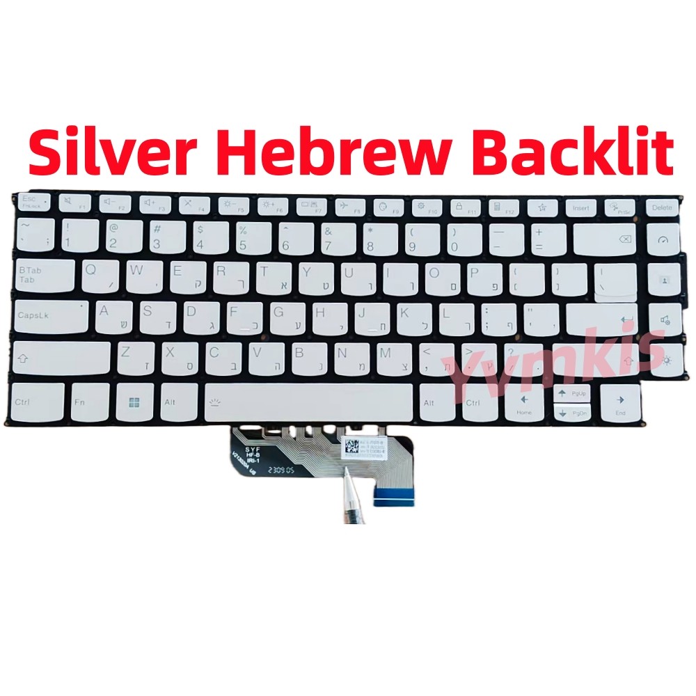 Hebrew/HB Backlit laptop Keyboard for Lenovo Yoga 9 14IAP7,Yoga 9i 14IAP7 2-in-1,Yoga 9 14IRP8