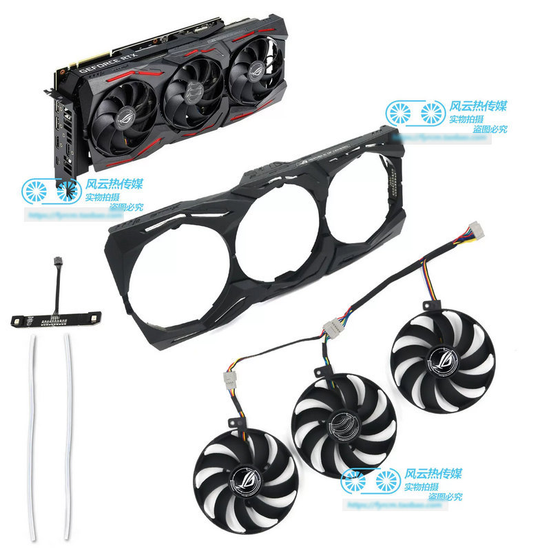 New Cooling Fan LED without Frame for ASUS ROG STRIX RX5700XT RTX2070S RTX2080S RTX2080Ti Video Card