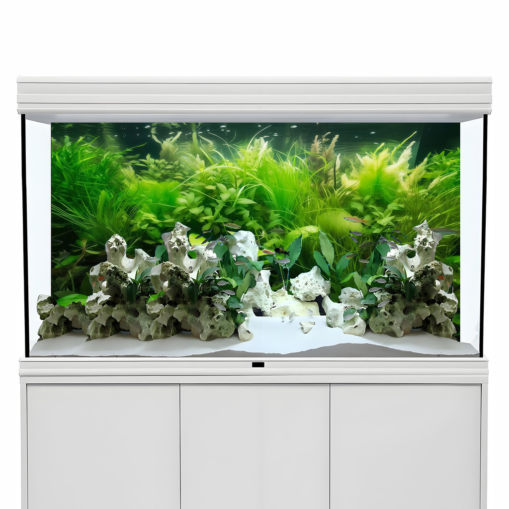 Water Grass ParadiseFish tank background painting, Aquarium sticker,Reptile tank stickerHD,
