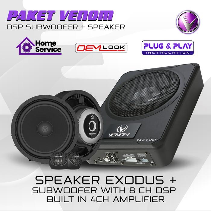 Venom VX 8.2 DSP + Speaker EXODUS - Paket Audio Mobil