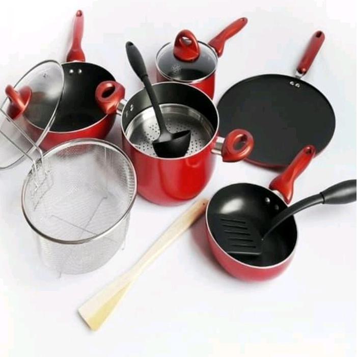 Panci Set Supra Rosemary Cookware 12Pcs (Asli Supra)
