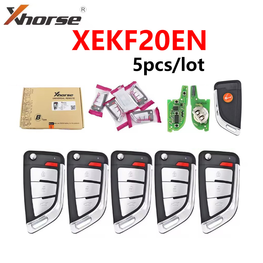 5PCS Original XHORSE Universal VVDI Super Remote Key XE Series XEKF20EN With XT27A01 XT27A66 Chip