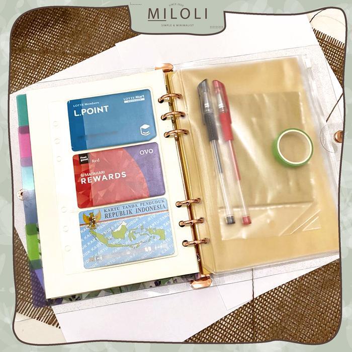 [MILOLI] Ziplock Sleeve Binder A5 Ziplock Binder A6 Cardbag Photocard Binder - E0012