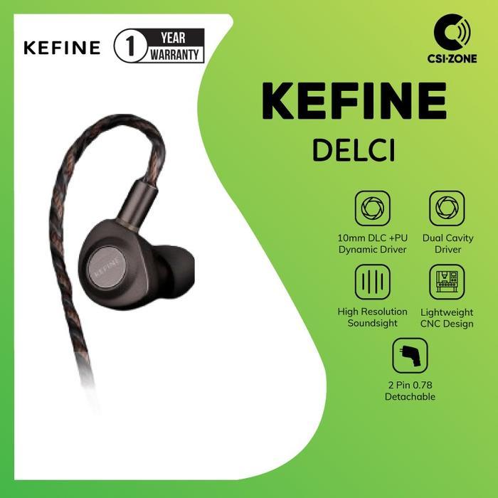 SALE KEFINE Delci 10mm DLC+PU Diaphragm Dynamic Driver Earphone IEM Termurah