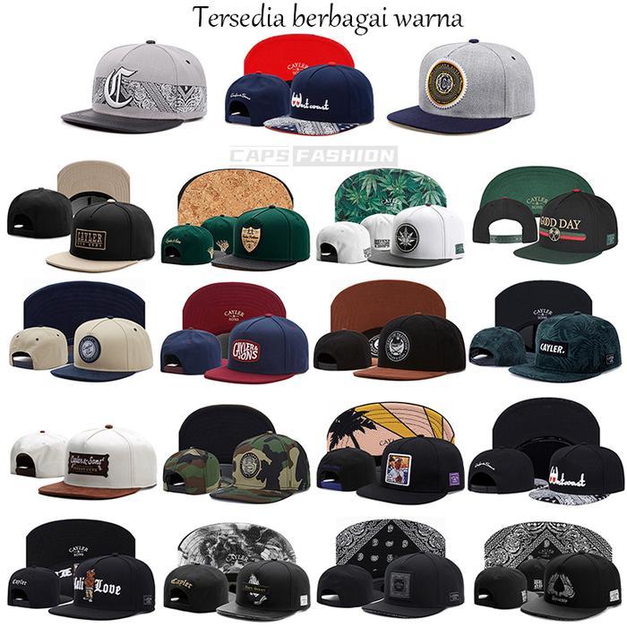 Topi Snapback Cayler&Sons Pria Fashion Bordir Hip-Hop Caps Baseball Hat Ukuran Besar Topi Visor