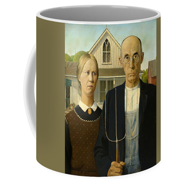 Mug Kopi American Gothic American Gothic Coffee Mug