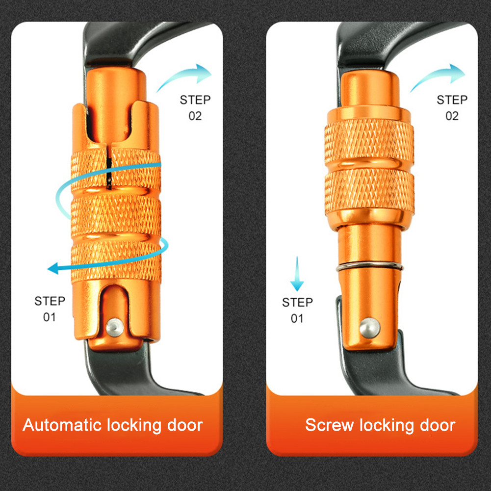 30kN Climbing Carabiner Heavy Duty Rock Climbing Carabiner Mountain Caribiniers for Climbing