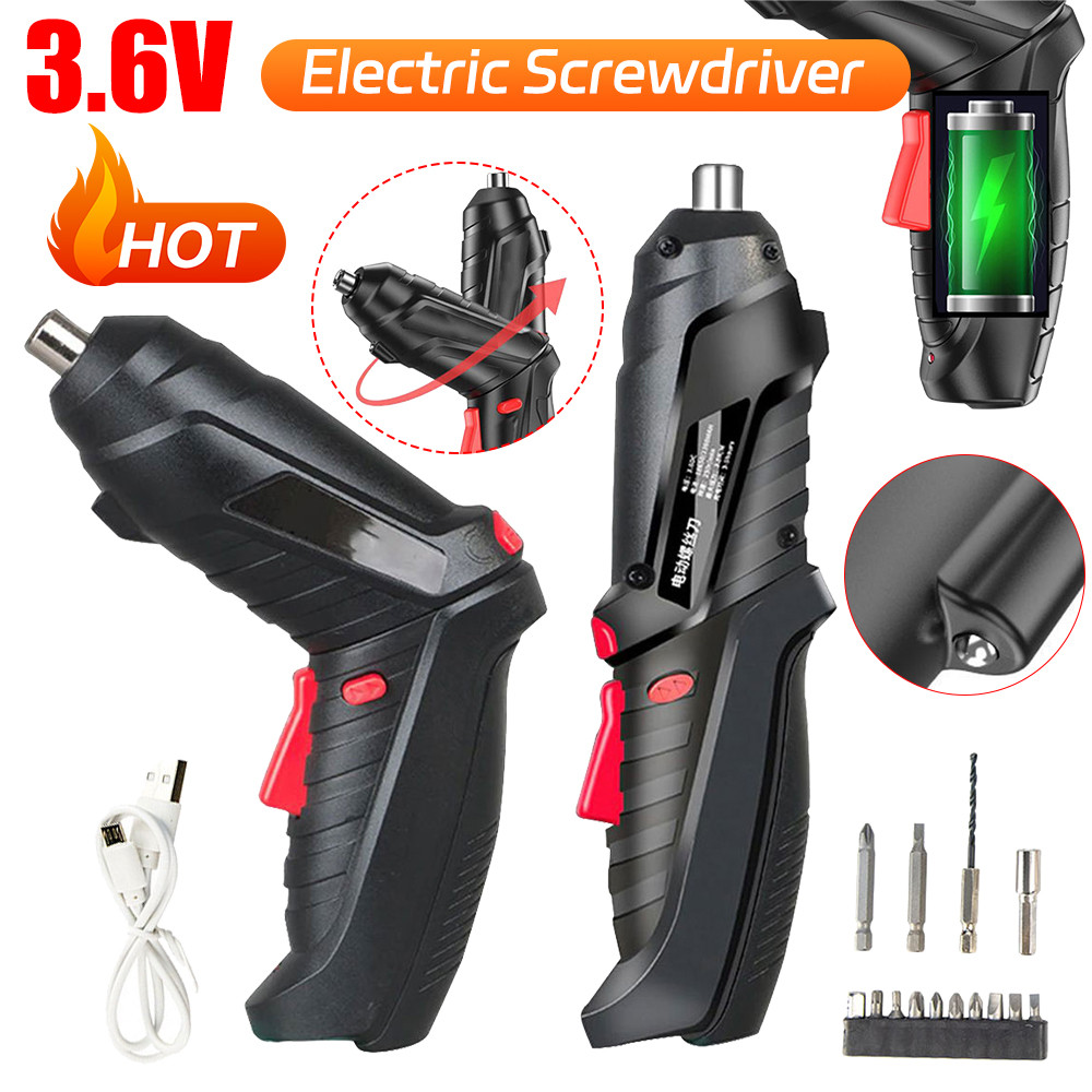Electric Screwdriver Battery Rechargeable Cordless Screwdriver Powerful Impact Wireless Screwdriver