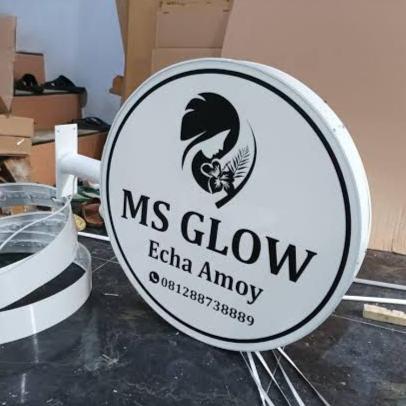 Neon Box Bulat 2 Sisi 40 Cm