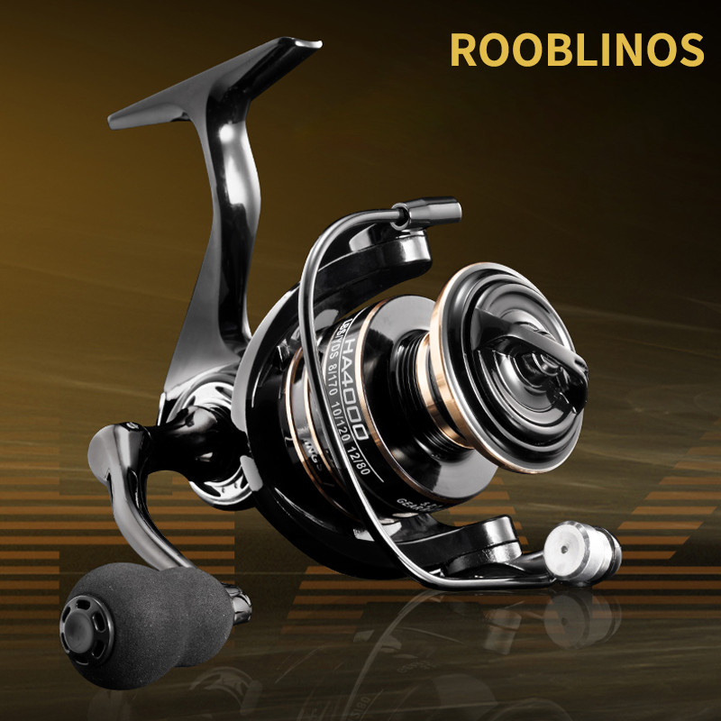 Rooblinos HA Spinning Reels Ultralight Metal 5.2:1 Gear Ratio 2000-7000 Saltwater Or Freshwater Big