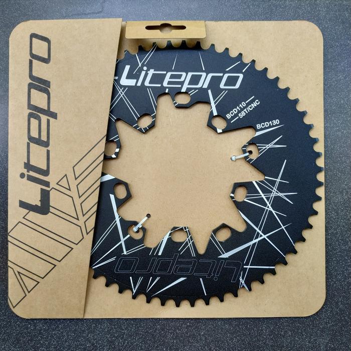 Chainring Litepro Oval 58T Bcd 110 / Bcd 130 Model Terbaru Terlaris