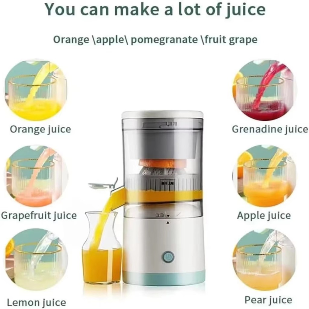 New Electric Portable Home Juicer Fruit Juice Extractor, USB RechargeableElectric Squeeze, High