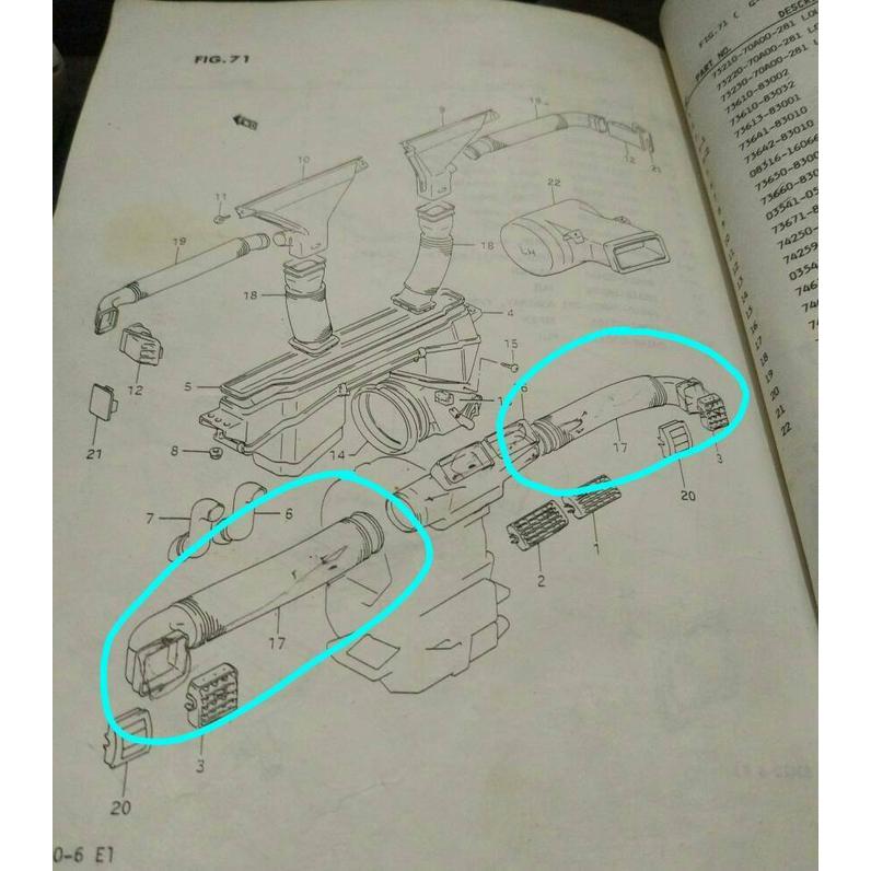 Selang saluran ac suzuki jimny katana