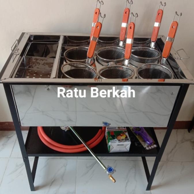 Dandang bakso / tong mie ayam kotak lubang 6 / dandang