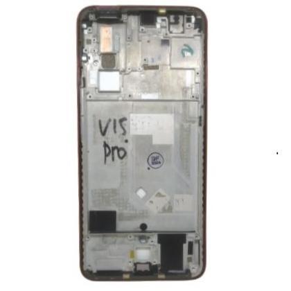 Bezel Vivo V15 Pro Frame LCD Glamour Red Tulang Tengah Original Copotan