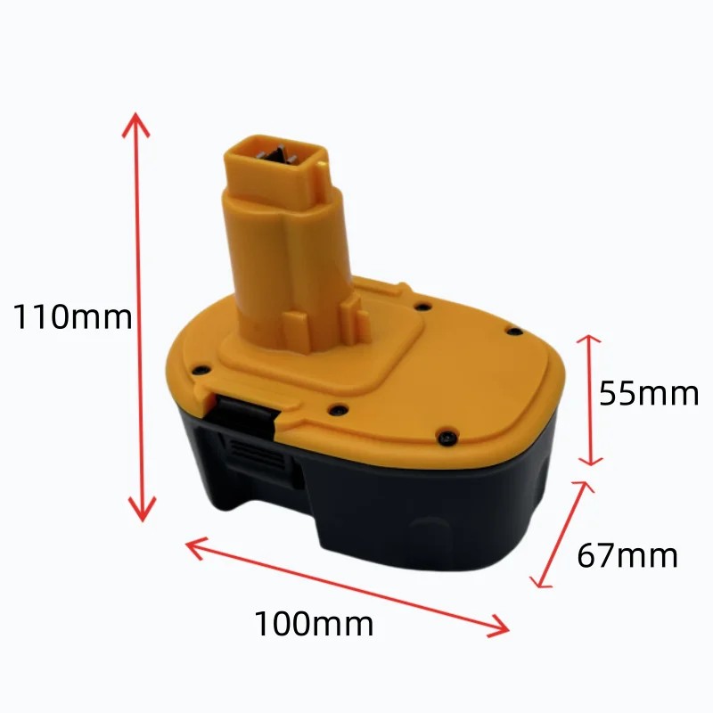 Powtree-Ni-MH Replacement Battery, 14.4V, 12800mAh, for Dewalt DC9096, DE9039, DE9095, DW9098,