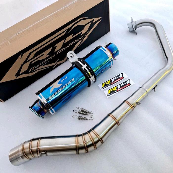 Knalpot Racing 100% Ori R14 Exhaust Ds1 , Pnp For Sonic, Cb150R, Cbr150R New, Cbr150Facelift, Cbr