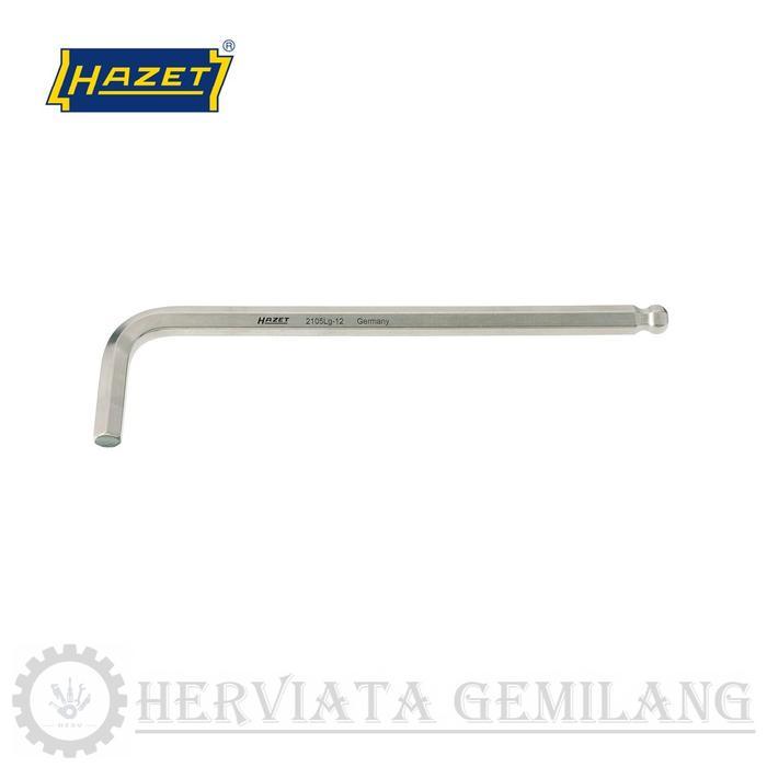 TEREMURAHTERLARIS READY SILAHKAN DIORDER HAZET OFFSET HEXAGON L-WRENCH WITH BALL POINT 7 MM / KUNCI