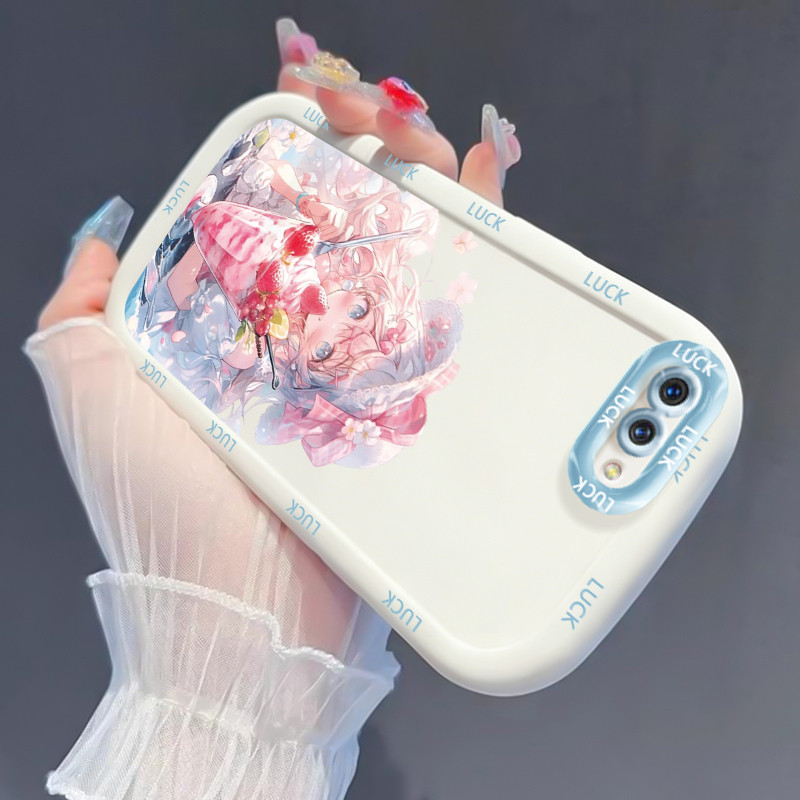 Casing Hp untuk OPPO A5 A3s A12E Realme C1 Case Beautiful anime girl Kasing silikon Cesing Originals