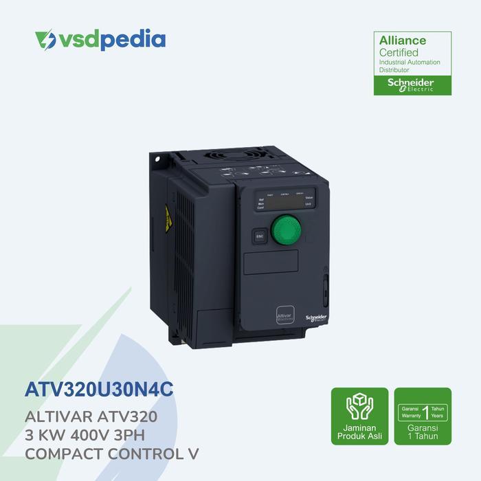 Cuci Gudang Schneider Altivar Atv320 Inverter Vsd Vfd 3Kw 4Hp 380-500Vac 3Ph Compact Ip20