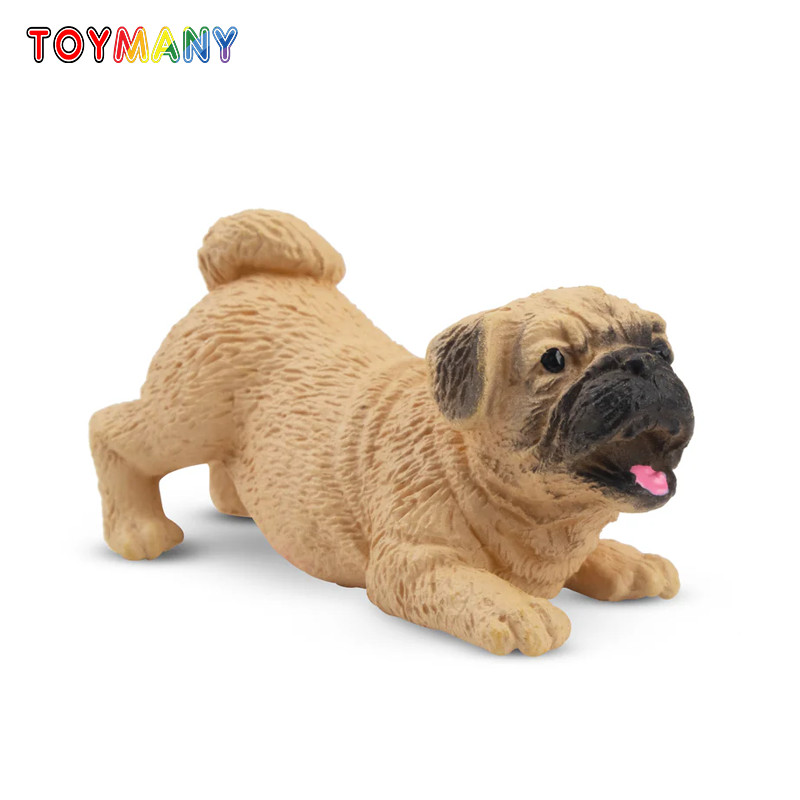 Miniatur Mainan Anjing Pug Lucu untuk Anak-anak