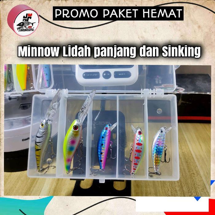 Grosir Minnow Lidah Panjang +Minnow 6 Gram Sinking