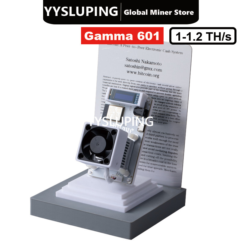 YYSLUPING Bitcoin Miner Gamma 601 1.2TH/s ASIC Bitcoin Miner SHA-256 Low Noise 35dB Wifi Open-Source