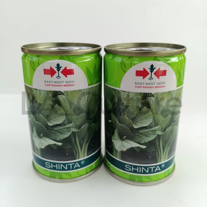 Benih Caisim SHINTA Kaleng Isi 100 gram Cap Panah Merah