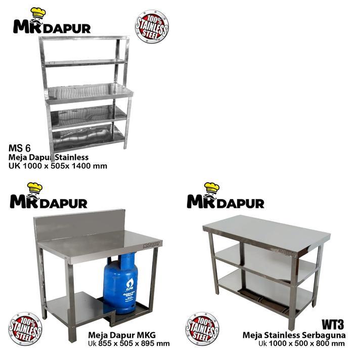 PROMO MURAH PAKET KITCHEN SET STAINLESS MERK MR DAPUR MS6 ; MKG ; WT3