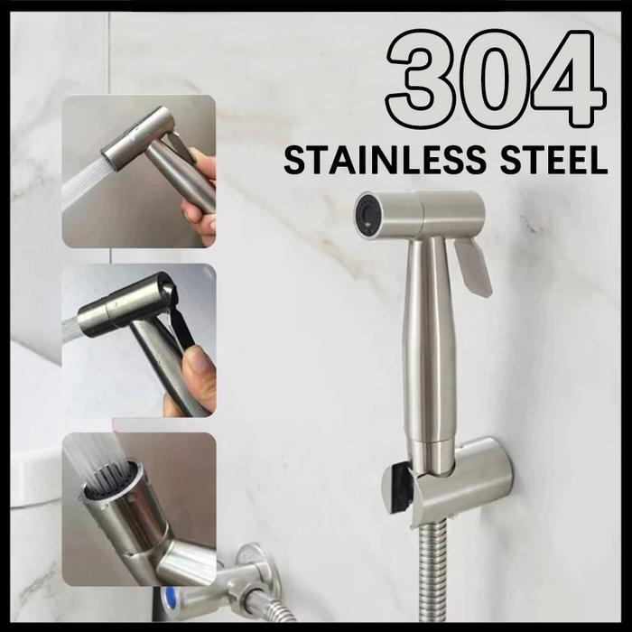 Paloma - Sus304 1 Set Jet Shower Kloset/Kran Cabang Shower Stainless/Jet Washer Toilet/Kran Closet