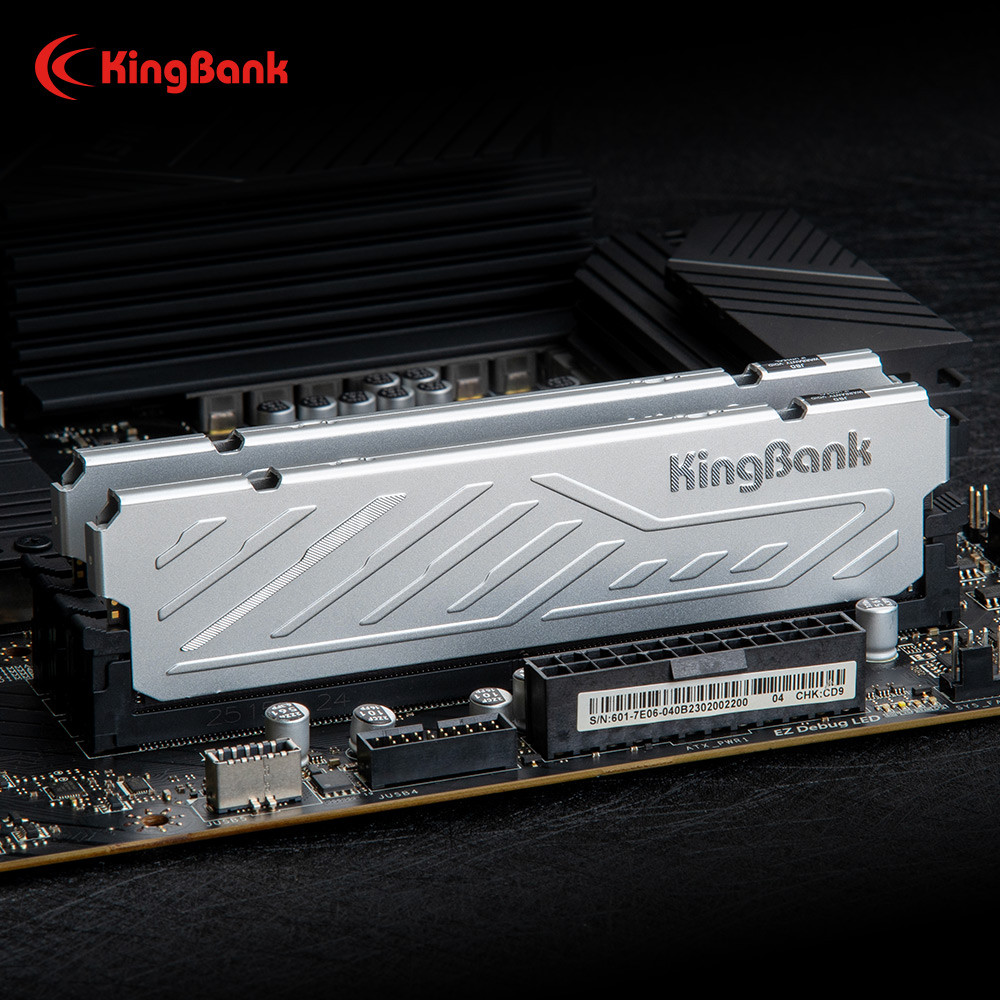 KingBank KJXS DDR4 SILVER HEATSINK SERIES 8GB / 8GBx2 / 16GB / 16GBx2 / 32G 3600MHz XMP Dual Channel