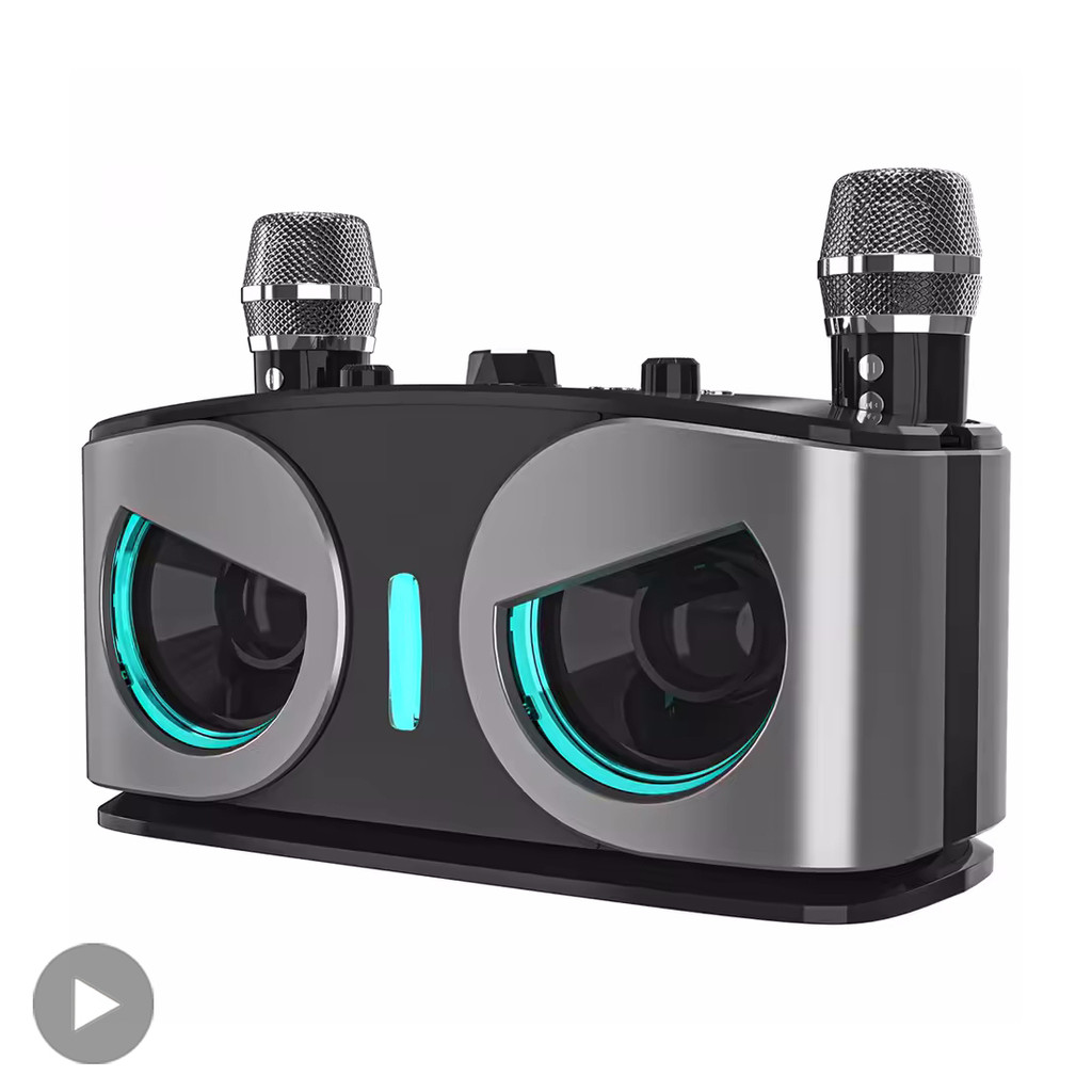 Karaoke Portable Wireless Bluetooth Speaker With Microphone Machine Subwoofer Powerful Sound Box