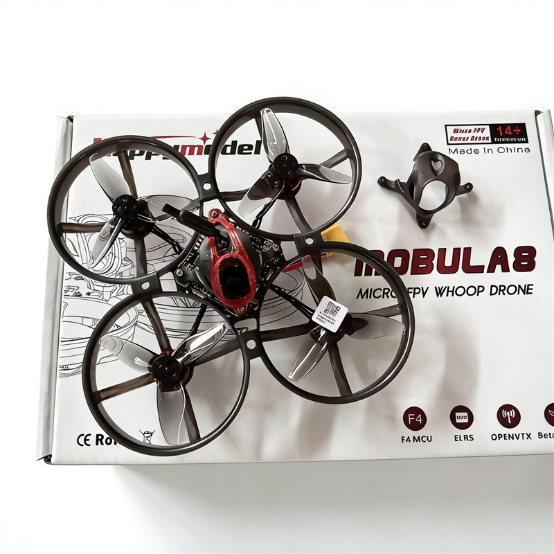 HappyModel Mobula8 85mm 1-2S Micro FPV Whoop Drone, X12 5-in-1 AIO, EX1103 11000KV, 400mW VTX, Caddx