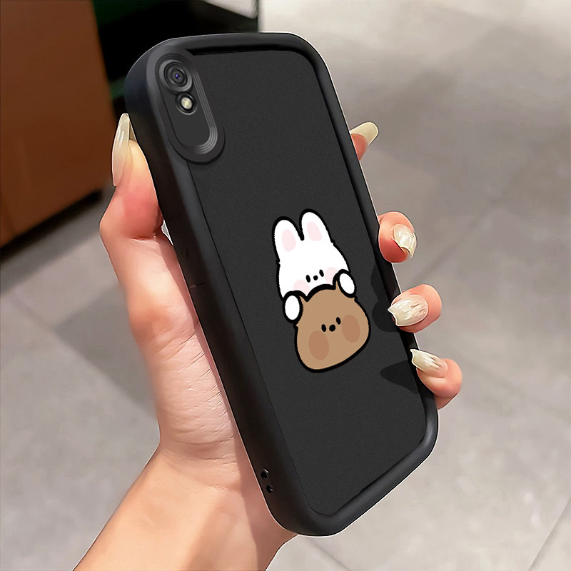 Casing Hp Xiaomi Redmi 9A Redmi 9i Redmi 9T Redmi 9 Power Case Beruang kecil dan kelinci Kasing sili