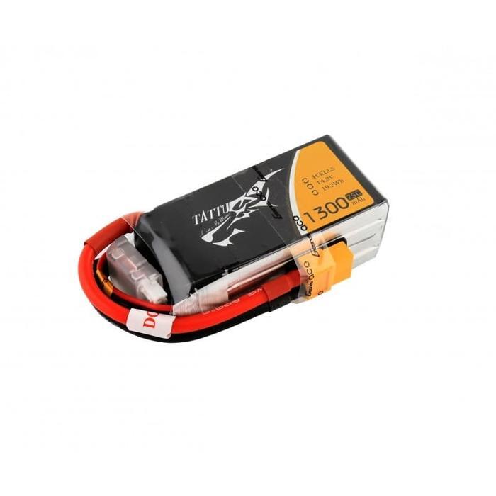 Tattu 1300mAh 4S 75C Lipo Battery Pack XT60