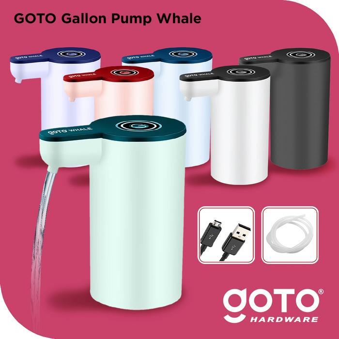 Pompa Galon Elektrik Goto Whale Dispenser Air Minum Charge Usb Gallon Pasti Ori