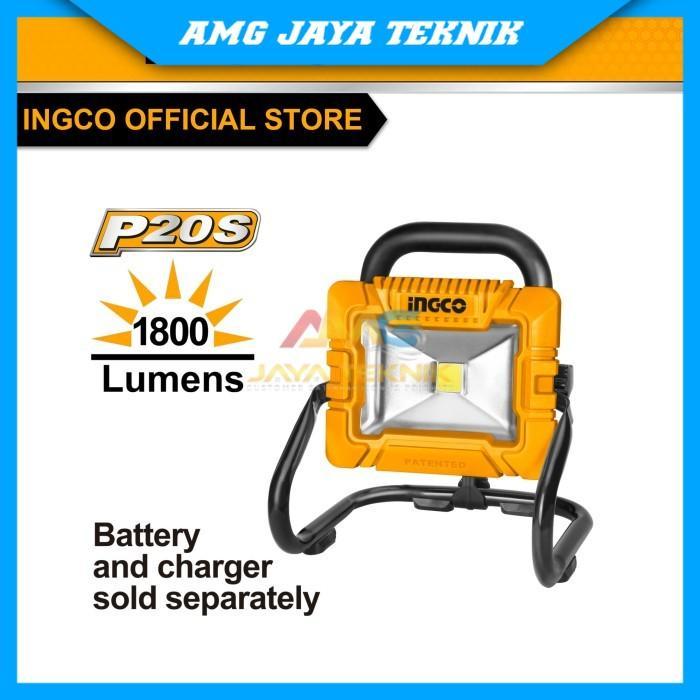 LAMPU SOROT 20 WATT TEMBAK LED CORDLESS 20V WORK LAMP INGCO CWLI2025