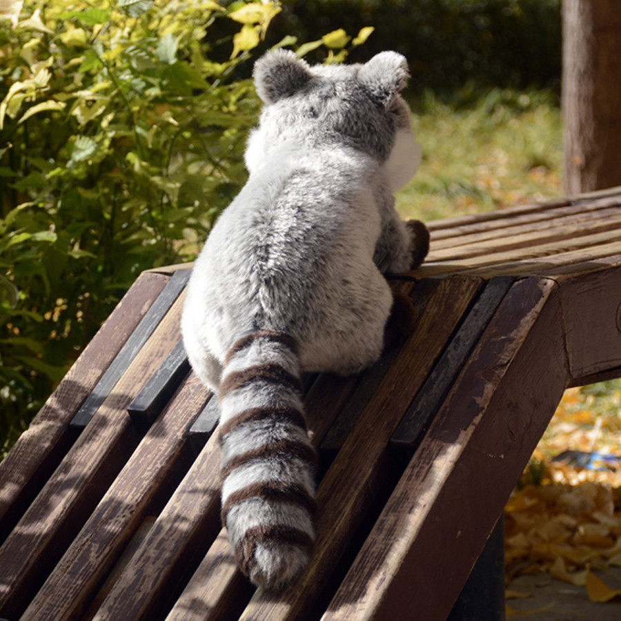 Raccoon Plushie Procyon Lotor Plush Toy Lifelike Raccoon Stuffed Animal Simulation Doll Kawaii Toy
