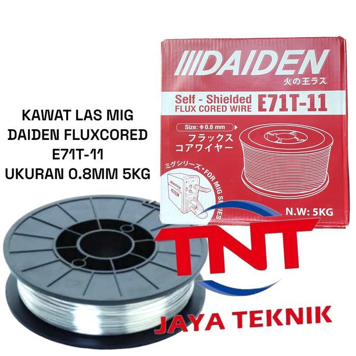 KAWAT LAS FLUX CORE E71T-11 DAIDEN 0.8MM 5KG / KAWAT LAS DAIDEN 0.8 MM