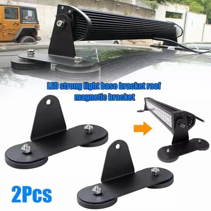 Bracket Magnet Super Kuat Buat Lampu Sorot Tembak Ledbar Led Bar Diskon
