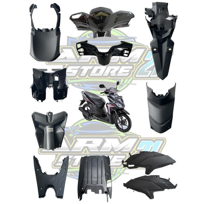 Cover Body Kasar Vario Techno 110 Karbu / Eceran  Paketan  Full Cover Body Kasar Vario Techno 110